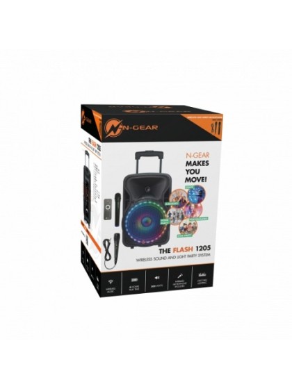 N-GEAR FLASH 1205 WIRELESS SOUND AND LIGHT PARTY SYSTEM
