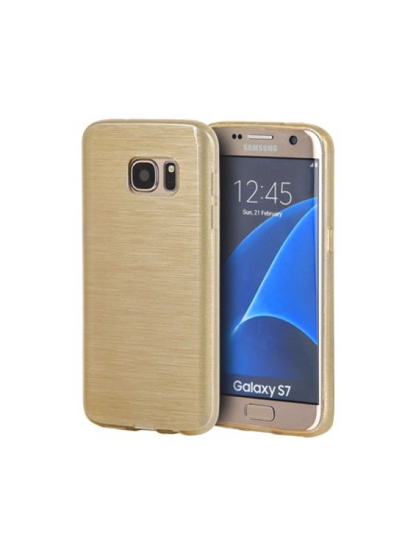  SAMSUNG S7 SILICONE CASE METAL GOLD 